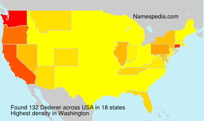 Surname Dederer in USA Surname Dederer in USA