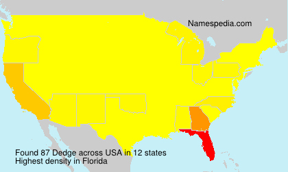 Surname Dedge in USA Surname Dedge in USA