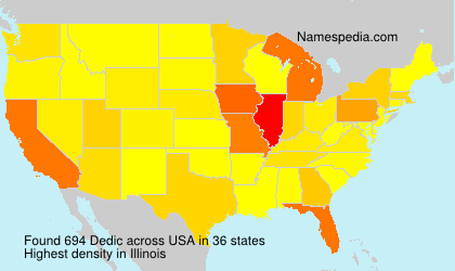 Surname Dedic in USA Surname Dedic in USA