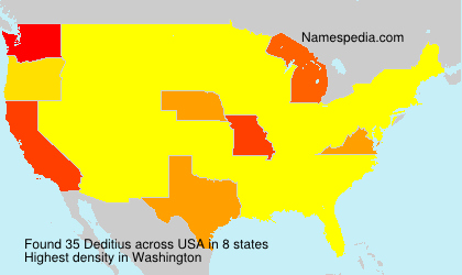 Surname Deditius in USA Surname Deditius in USA