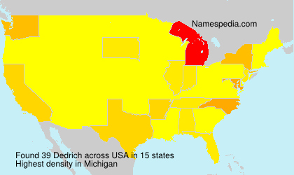 Surname Dedrich in USA Surname Dedrich in USA