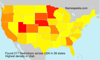 Surname Dedrickson in USA Surname Dedrickson in USA