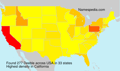 Surname Deeble in USA Surname Deeble in USA