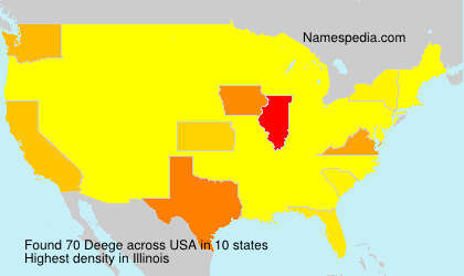 Surname Deege in USA Surname Deege in USA