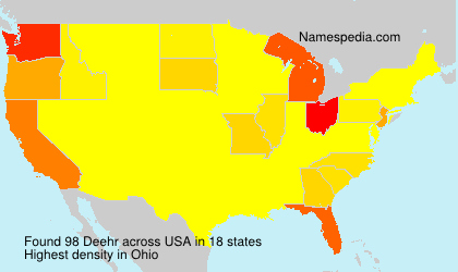 Surname Deehr in USA Surname Deehr in USA