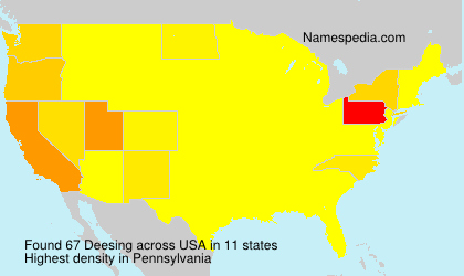 Surname Deesing in USA Surname Deesing in USA