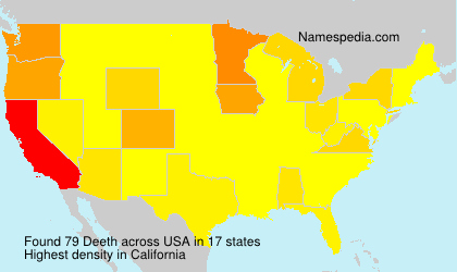 Surname Deeth in USA Surname Deeth in USA