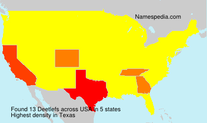 Surname Deetlefs in USA Surname Deetlefs in USA