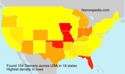 Surname Deevers in USA Surname Deevers in USA