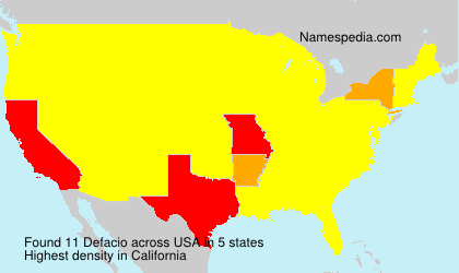 Surname Defacio in USA Surname Defacio in USA