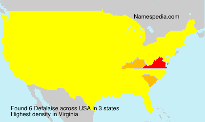 Surname Defalaise in USA Surname Defalaise in USA