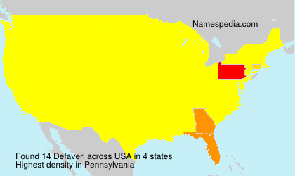 Surname Defaveri in USA Surname Defaveri in USA
