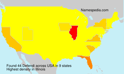 Surname Defendi in USA Surname Defendi in USA