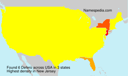 Surname Defero in USA Surname Defero in USA