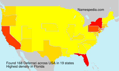 Surname Deferrari in USA Surname Deferrari in USA