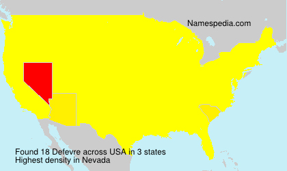 Surname Defevre in USA Surname Defevre in USA