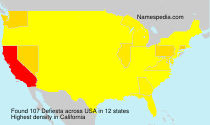 Surname Defiesta in USA Surname Defiesta in USA