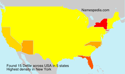 Surname Defile in USA Surname Defile in USA