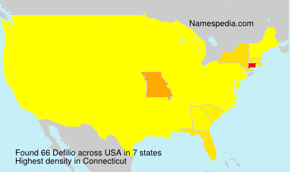 Surname Defilio in USA Surname Defilio in USA