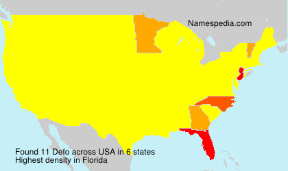 Surname Defo in USA Surname Defo in USA
