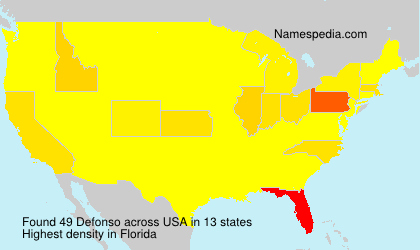 Surname Defonso in USA Surname Defonso in USA