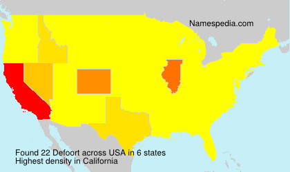 Surname Defoort in USA Surname Defoort in USA