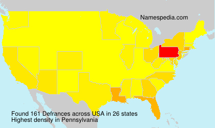 Surname Defrances in USA Surname Defrances in USA