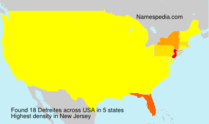 Surname Defreites in USA Surname Defreites in USA