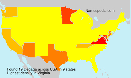 Surname Degaga in USA Surname Degaga in USA