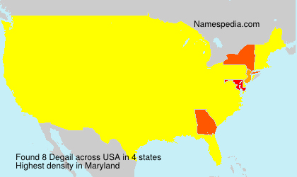 Surname Degail in USA