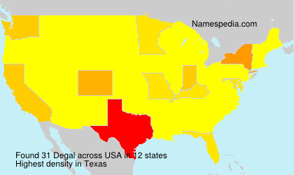 Surname Degal in USA Surname Degal in USA