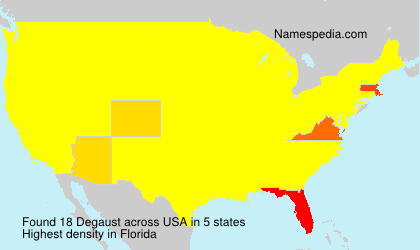 Surname Degaust in USA Surname Degaust in USA