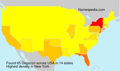 Surname Degazon in USA Surname Degazon in USA
