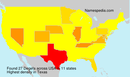 Surname Degefa in USA Surname Degefa in USA