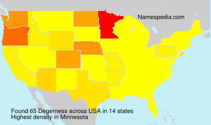 Surname Degerness in USA Surname Degerness in USA