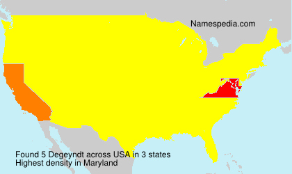 Surname Degeyndt in USA Surname Degeyndt in USA