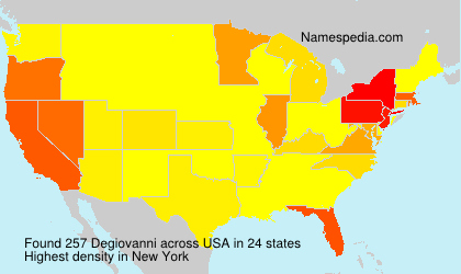 Surname Degiovanni in USA Surname Degiovanni in USA