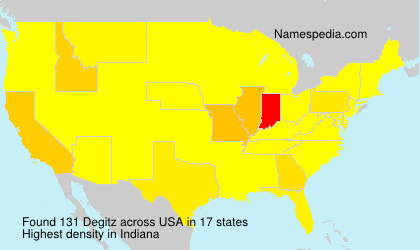 Surname Degitz in USA