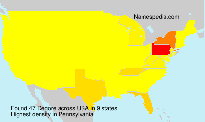 Surname Degore in USA Surname Degore in USA