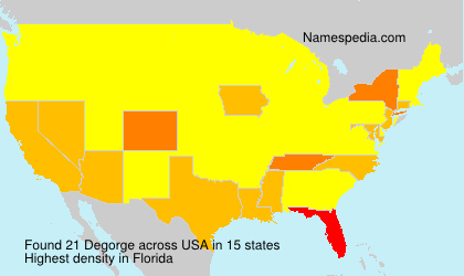 Surname Degorge in USA Surname Degorge in USA