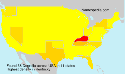 Surname Degrella in USA Surname Degrella in USA