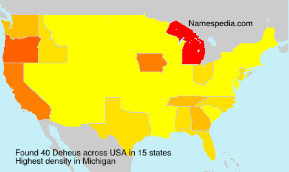 Surname Deheus in USA Surname Deheus in USA