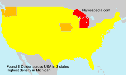 Surname Deider in USA Surname Deider in USA