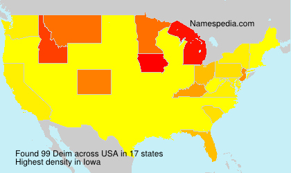 Surname Deim in USA Surname Deim in USA