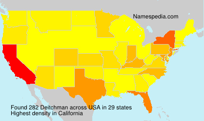 Surname Deitchman in USA Surname Deitchman in USA