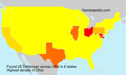 Surname Deitemyer in USA Surname Deitemyer in USA
