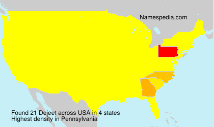 Surname Dejeet in USA Surname Dejeet in USA