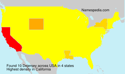 Surname Dejersey in USA Surname Dejersey in USA