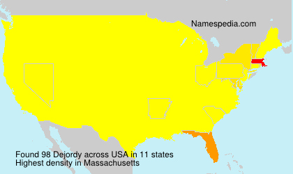 Surname Dejordy in USA