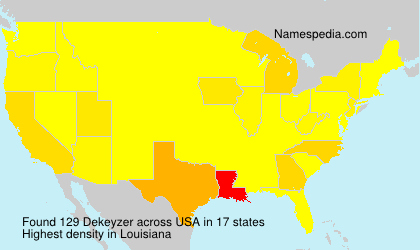 Surname Dekeyzer in USA Surname Dekeyzer in USA